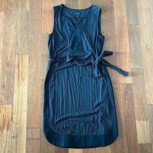 Navy blue polka dot Ann Taylor dress